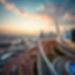 Aerial view of the Sky Track showcasing its unique architecture