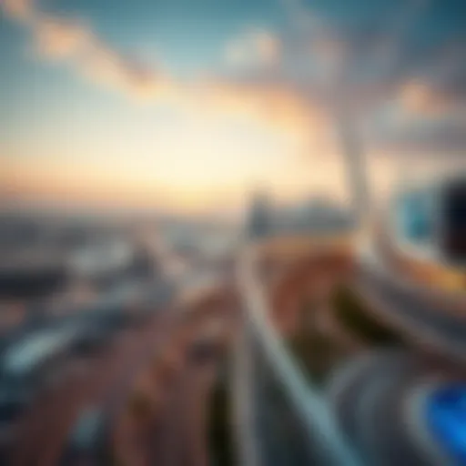 Aerial View of the Sky Track in Dubai Aerial view of the Sky Track showcasing its unique architecture