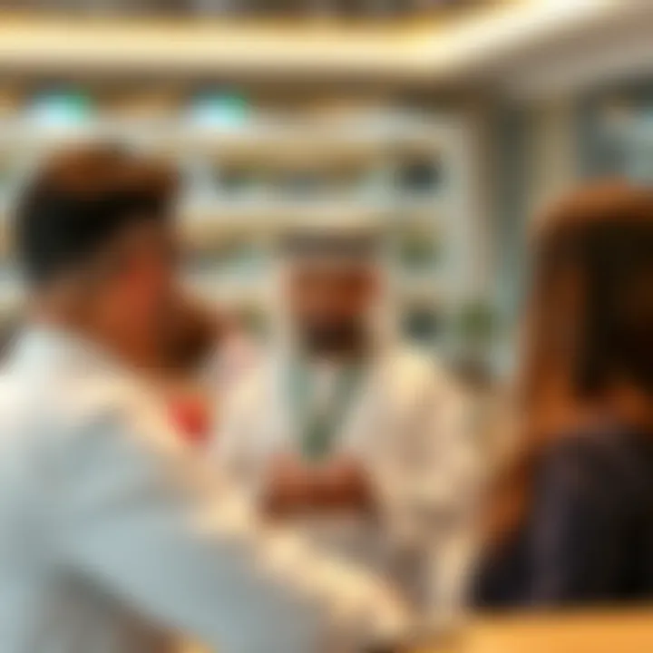 Investors discussing opportunities in Dubai real estate