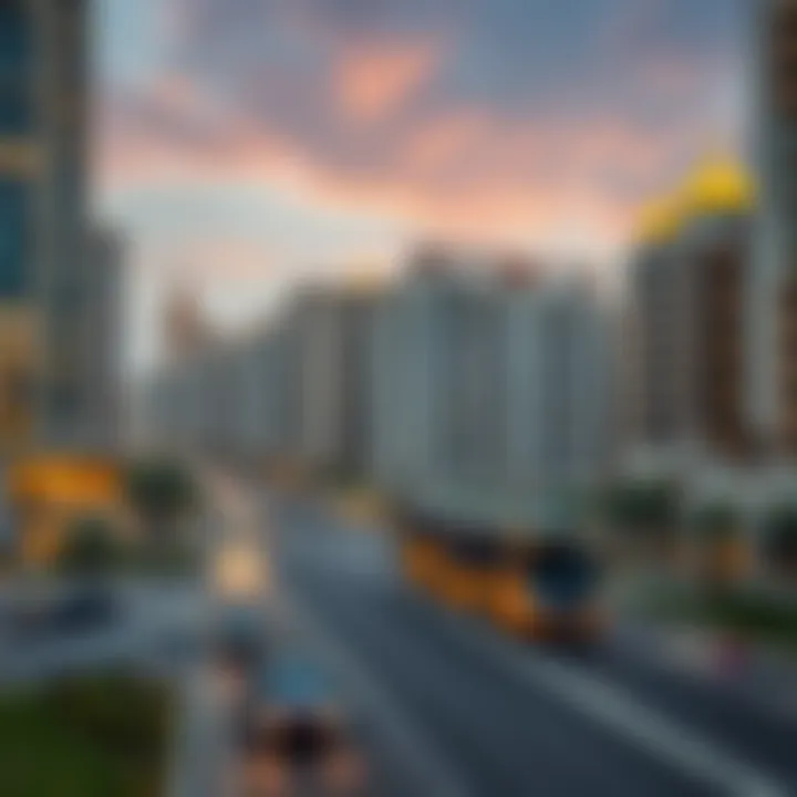 Urban development surrounding Sheikh Zayed Road