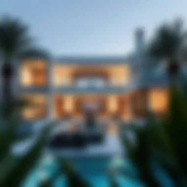 Luxurious villa in Dubai showcasing contemporary architecture