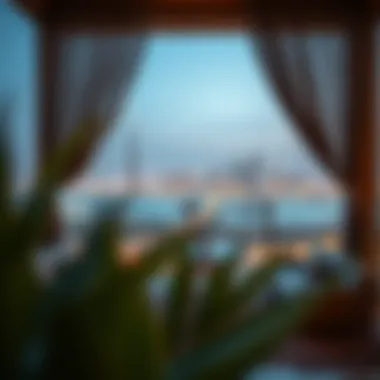 Scenic view of Dubai's skyline from a villa terrace