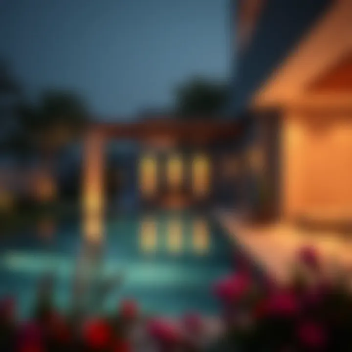 Stunning outdoor pool area of a Dubai villa