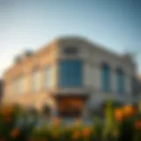 Exterior view of Warehouse 421 showcasing its industrial architecture