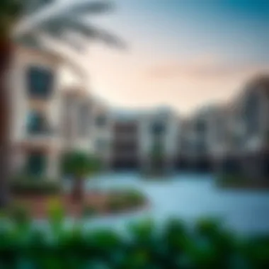 Residential buildings in Warsan 2 illustrating housing options