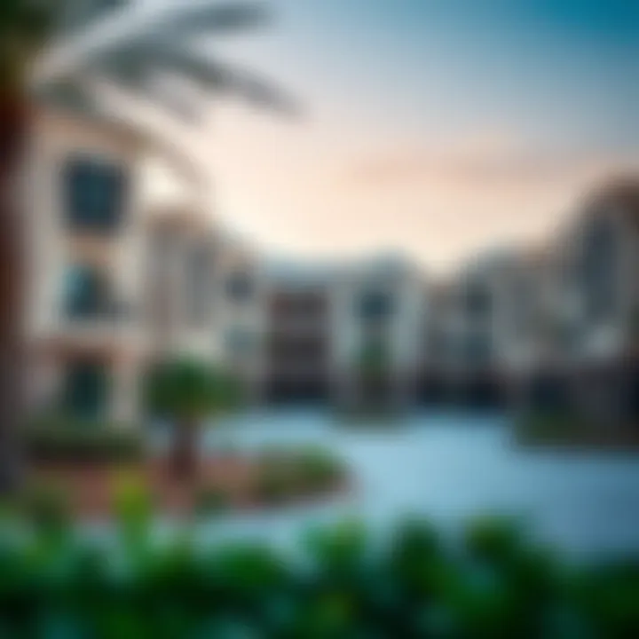 Residential buildings in Warsan 2 illustrating housing options