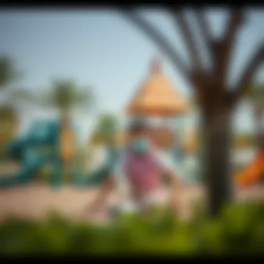 Children playing in the playground at Wasl Green Park