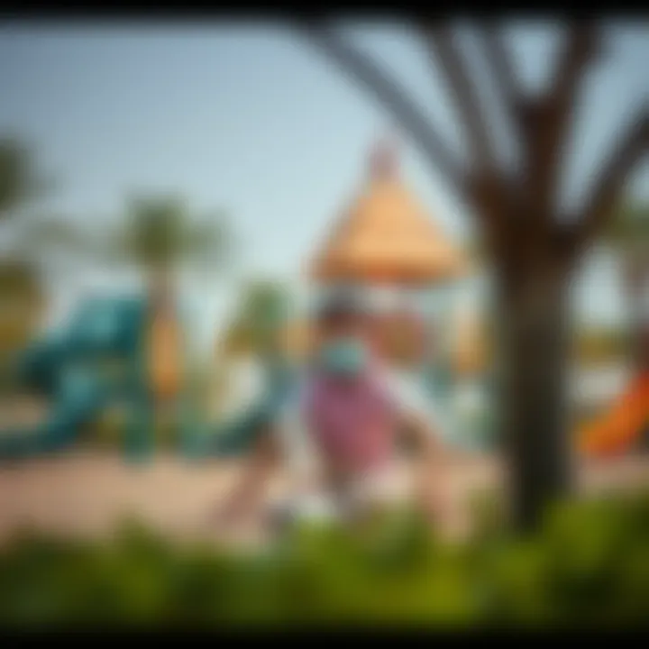 Children playing in the playground at Wasl Green Park