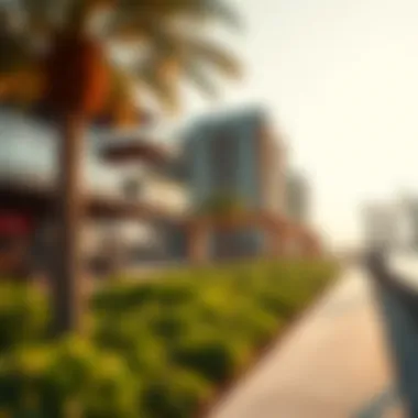 Sustainable practices showcased at Yas Bay with green spaces and eco-friendly designs